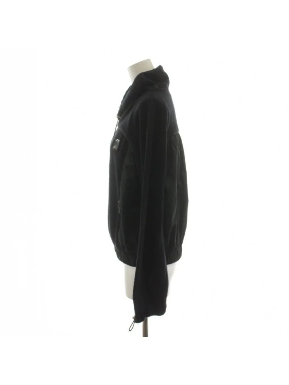 Louis Vuitton Sweatshirt Fleece Paneled High Neck Cashmere Blend Black M